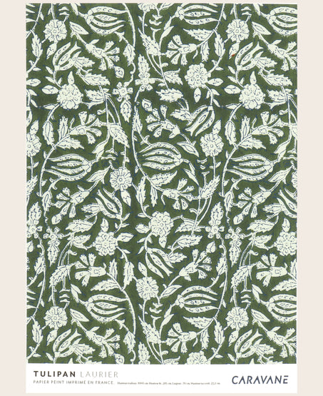Papier Peint Tulipan laurier