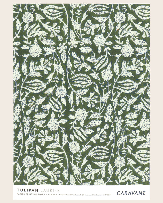 Papier Peint Tulipan laurier