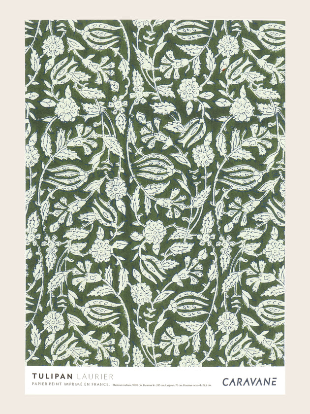 Papier Peint Tulipan laurier