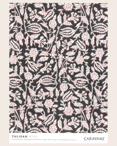 Papier Peint Tulipan noir