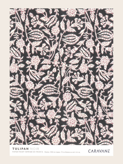 Papier Peint Tulipan noir