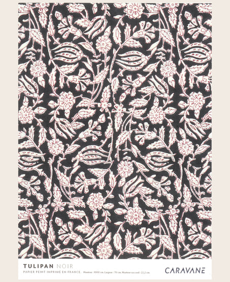 Papier Peint Tulipan noir