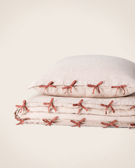 Fil à Fil Bed Linen Set - Bois de rose