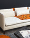 Grand canapé blanc et liseré noir personnalisable Poppi