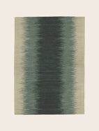 grand tapis en jute et lin couleur lac tons bleu