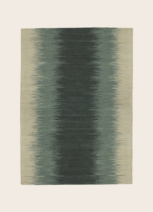 grand tapis en jute et lin couleur lac tons bleu