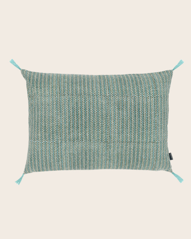 Housse de coussin Florio Lac en coton imprimé