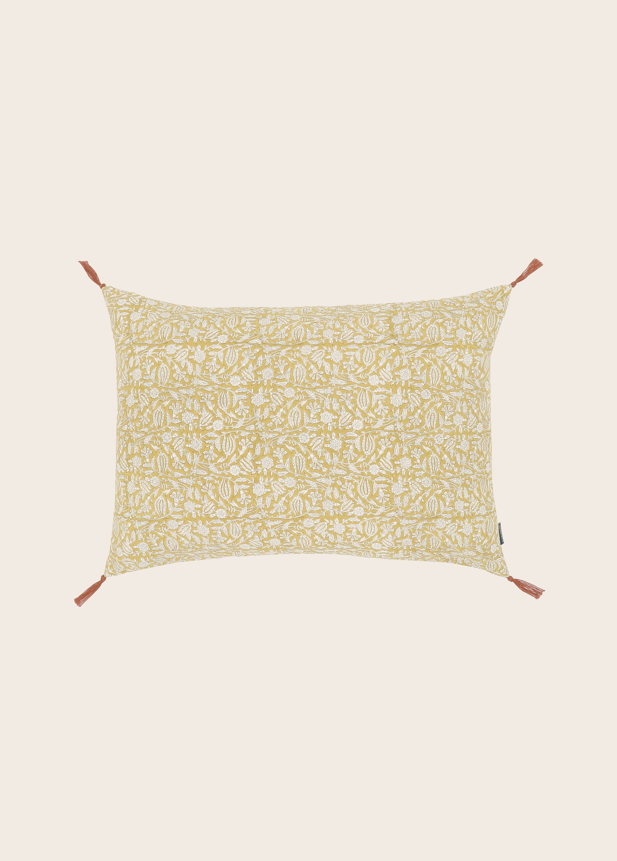 Housse de coussin Tulipan couleur Curcuma aux motifs floraux