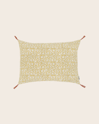 Housse de coussin Tulipan couleur Curcuma aux motifs floraux