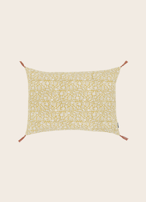 Housse de coussin Tulipan couleur Curcuma aux motifs floraux