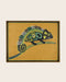 Plateau de service rectangulaire Kaleo en métal peint au motif Caméléon