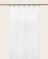 Rideau Jari en khadi de coton biologique couleur blanc cassé avec franges