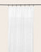 Rideau Jari en khadi de coton biologique couleur blanc cassé avec franges