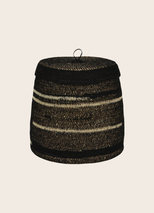 Petit format du panier Tonka en jonc de mer et coton