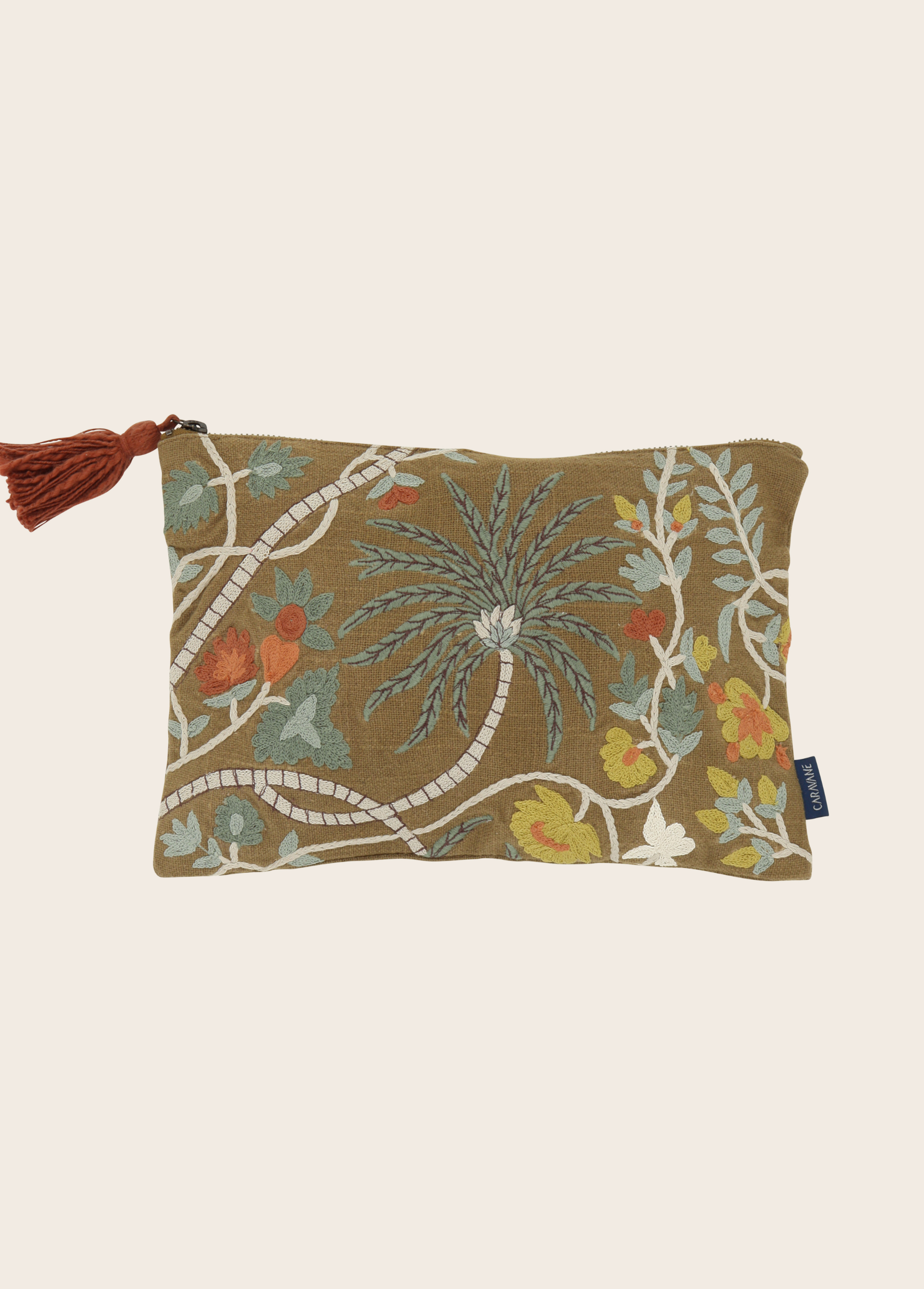 Papilio embroidered pouch
