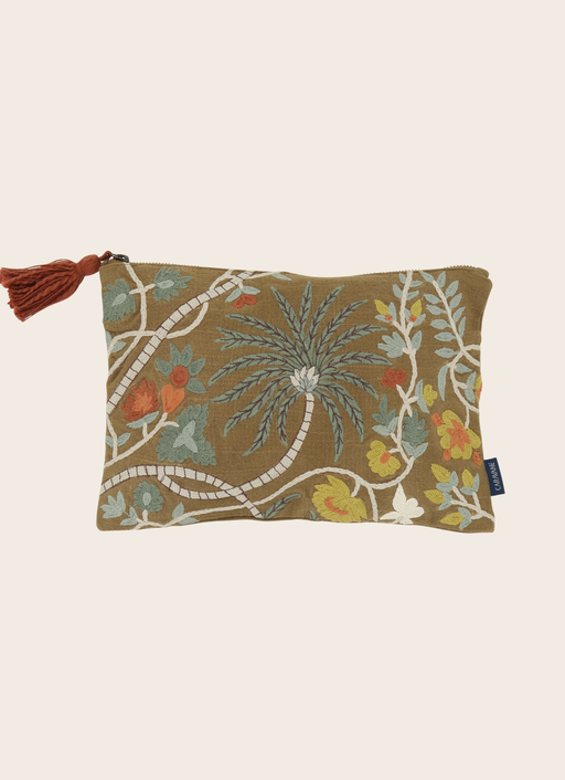 Papilio embroidered pouch