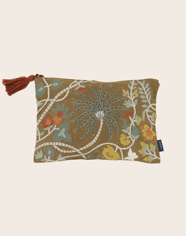 Papilio embroidered pouch