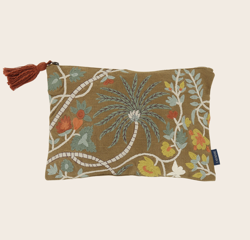Papilio embroidered pouch