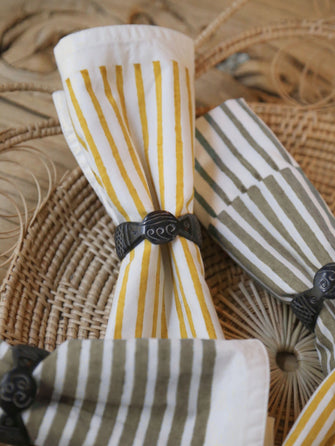 Set de 4 serviettes Aryo - Charcoal