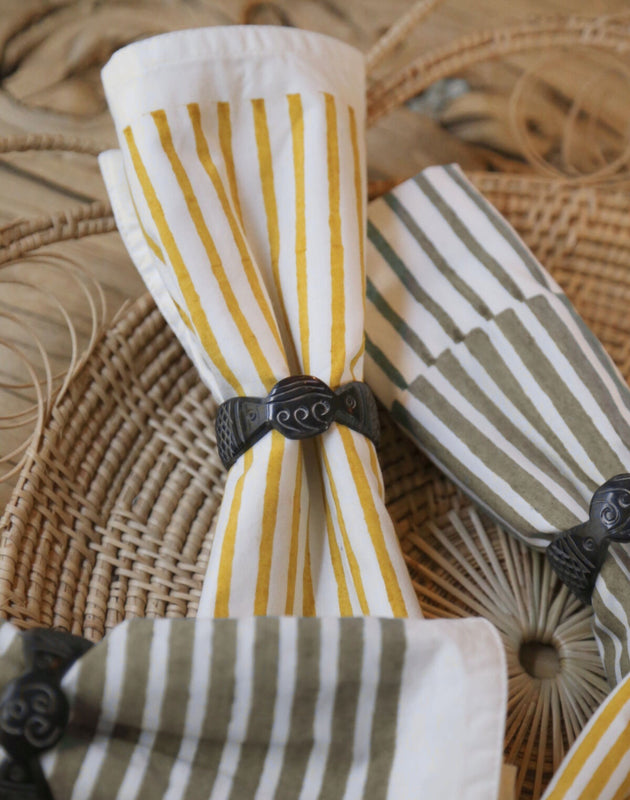 Set de 4 serviettes Aryo - Charcoal
