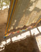 Rideau Dupatta en coton biologique et ses pompons colorés