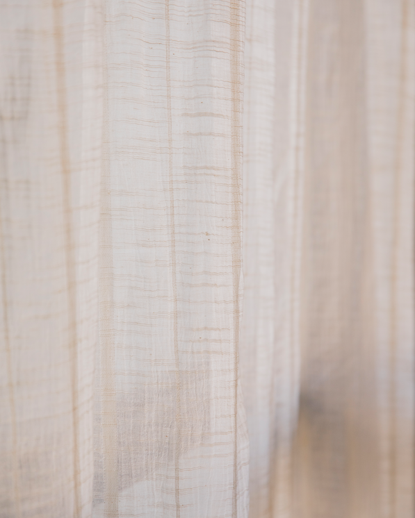 Voilage Jari en khadi de coton couleur blanc cassé