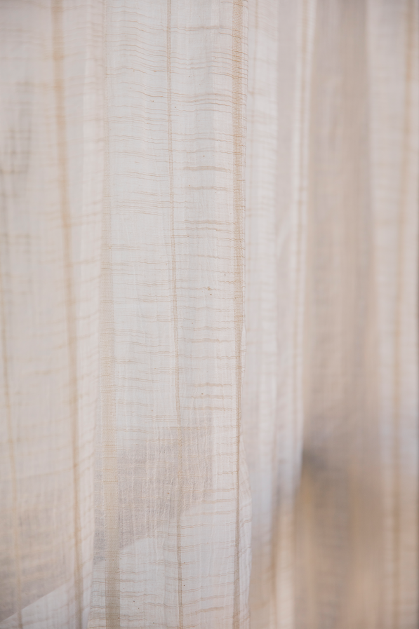 Voilage Jari en khadi de coton couleur blanc cassé