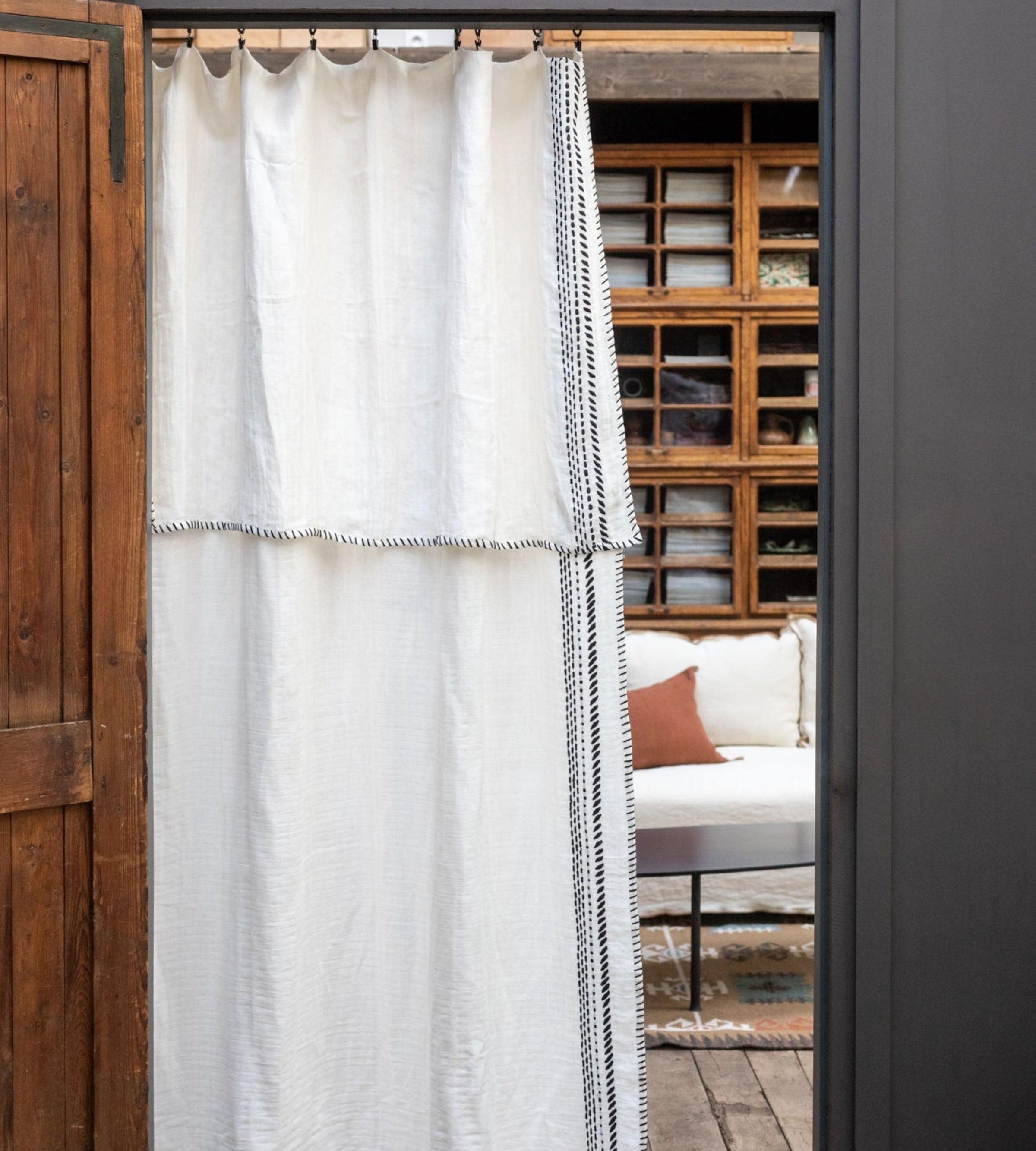Rideau Segaya en coton bambou et lin