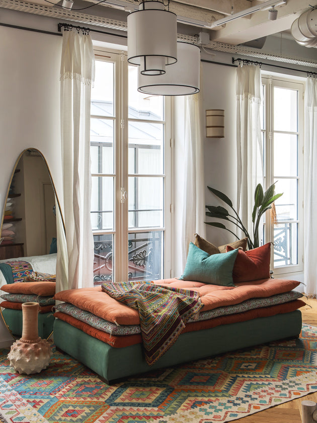 Le Rideau Voilage Jalma en khadi de coton apportera de la légèreté à votre intérieur