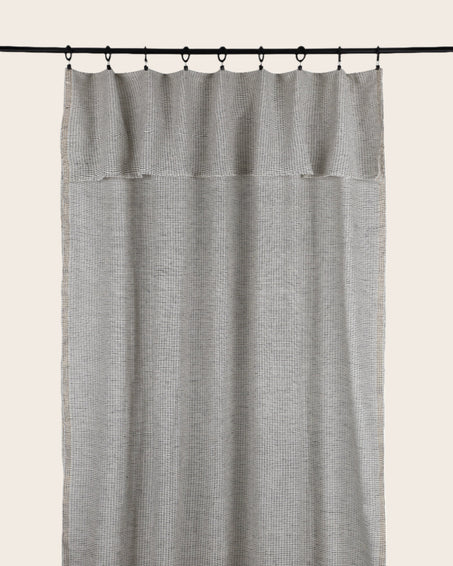 Rideau prêt à poser en coton coloris charcoal Arys