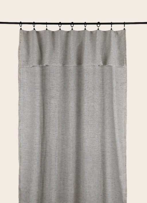 Rideau prêt à poser en coton coloris charcoal Arys
