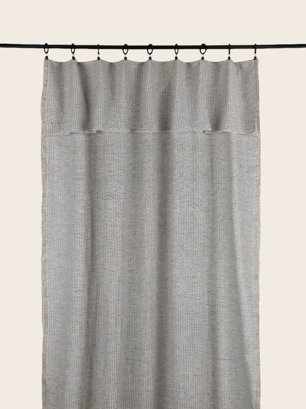 Rideau prêt à poser en coton coloris charcoal Arys