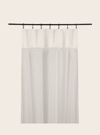 Rideau en coton blanc Ashoka