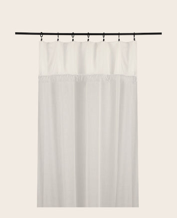 Rideau en coton blanc Ashoka