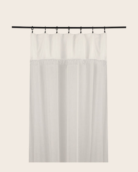 Rideau en coton blanc Ashoka