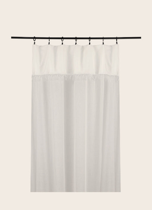 Rideau en coton blanc Ashoka