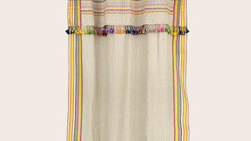 Rideau Dupatta à motifs joyeux et colorés en coton biologique