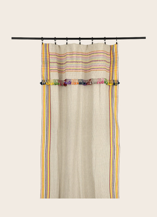 Rideau Dupatta à motifs joyeux et colorés en coton biologique
