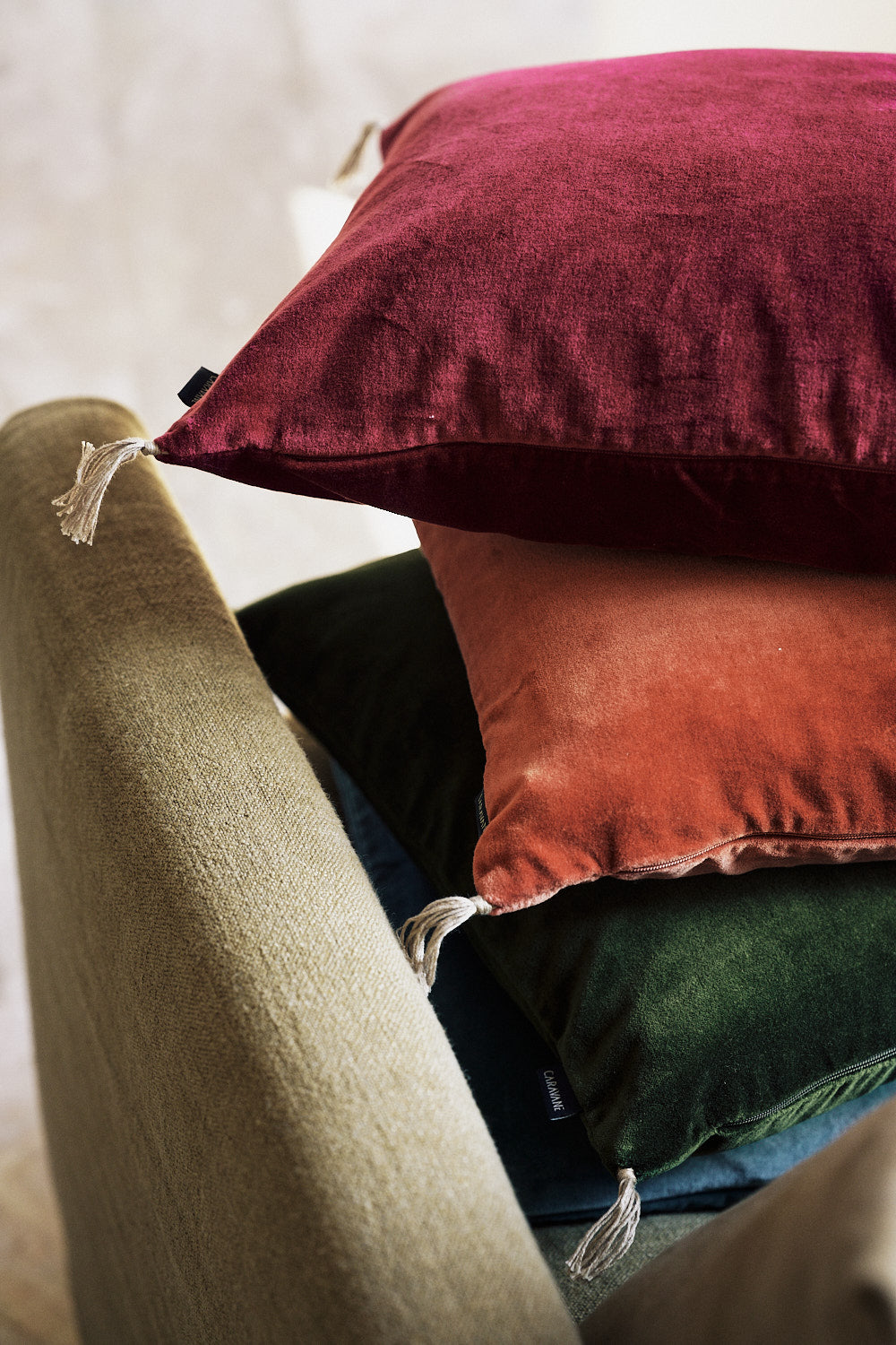 Housse de coussin Velours lavé