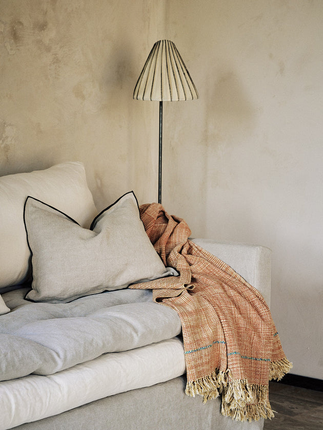 Luminaire : abat-jour de lampadaire noir et blanc pour le salon