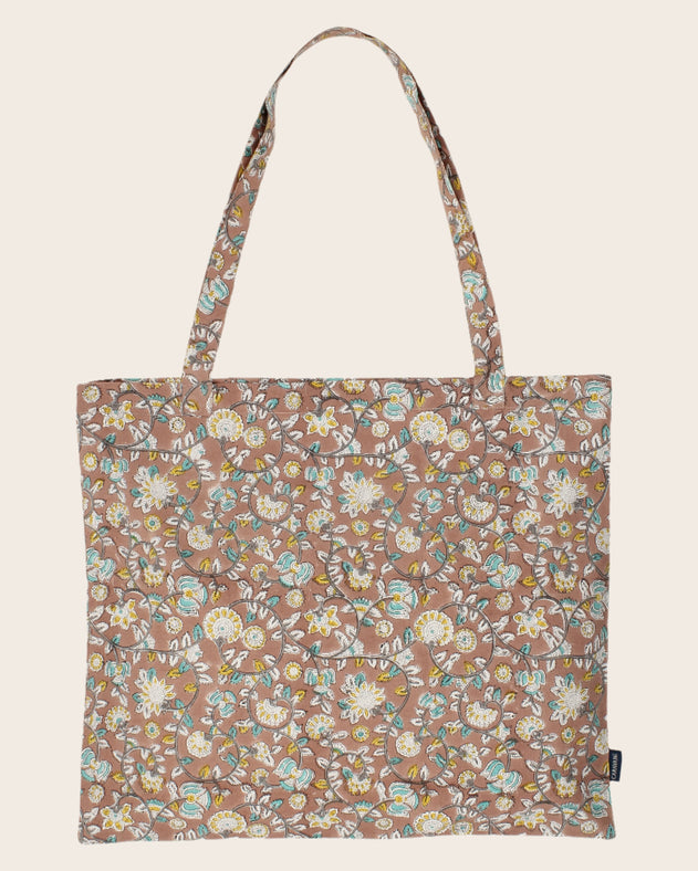 Tote bag à motifs végétales