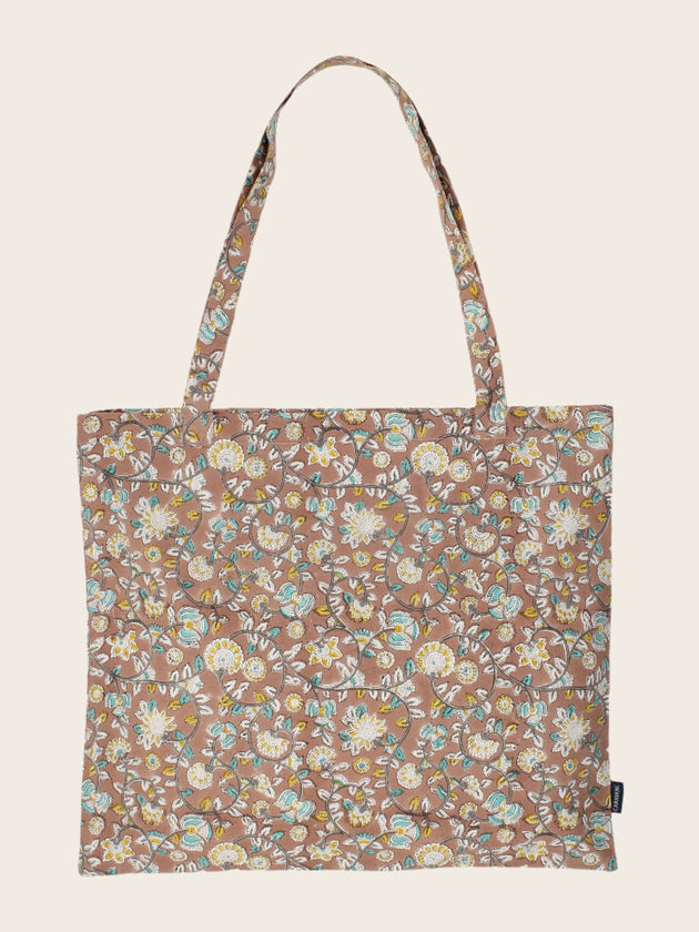 Tote bag à motifs végétales