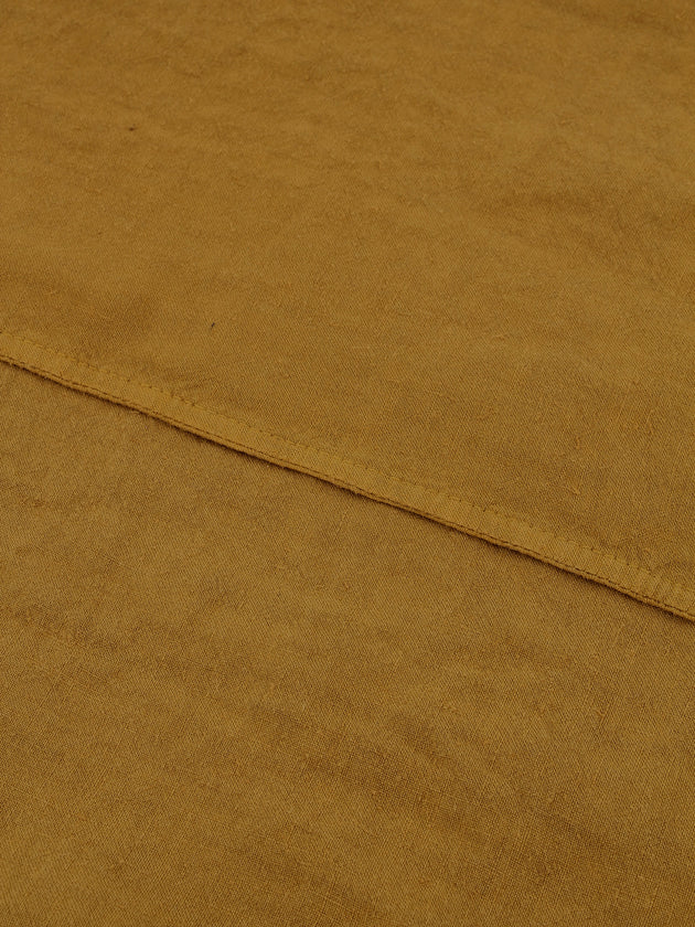 Linge de lit : drap housse en lin lavé jaune