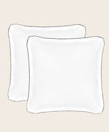 Set de 2 taies d'oreiller rectangulaires blanches Bora