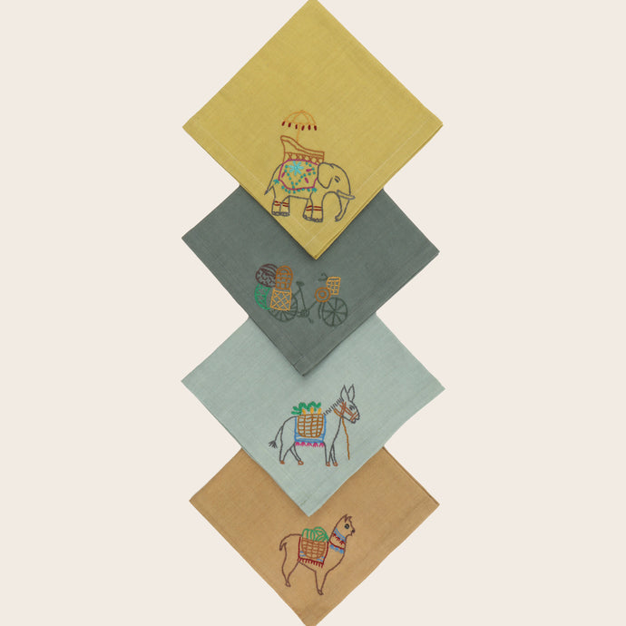 Set de 4 serviettes Gadha