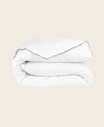 Literie : linge de lit en percale de coton bio blanc