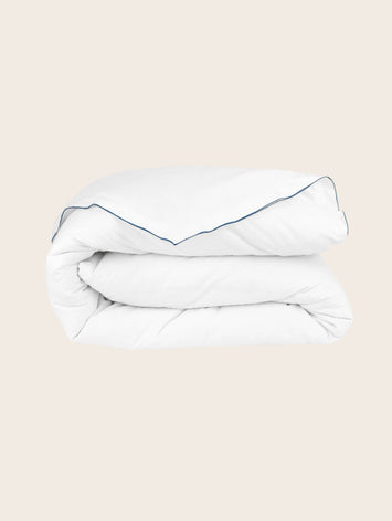 Literie : linge de lit en percale de coton bio blanc