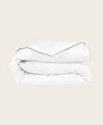 Literie : linge de lit en percale de coton bio blanc