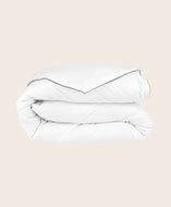 Literie : linge de lit en percale de coton bio blanc
