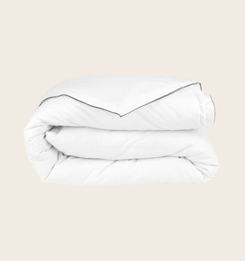 Literie : linge de lit en percale de coton bio blanc